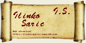 Ilinko Sarić vizit kartica